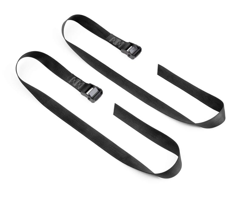 PowerTye Special Edition Lashing Straps - 1.5in x 4ft Black Cam Buckle Continuous Loop Strap (no Hooks)  Made in USA Motorcycle  ATV  Cargo  Coolers and RV Battery - 300 lb W.L.L.  Black (2-Pack) - Image 1